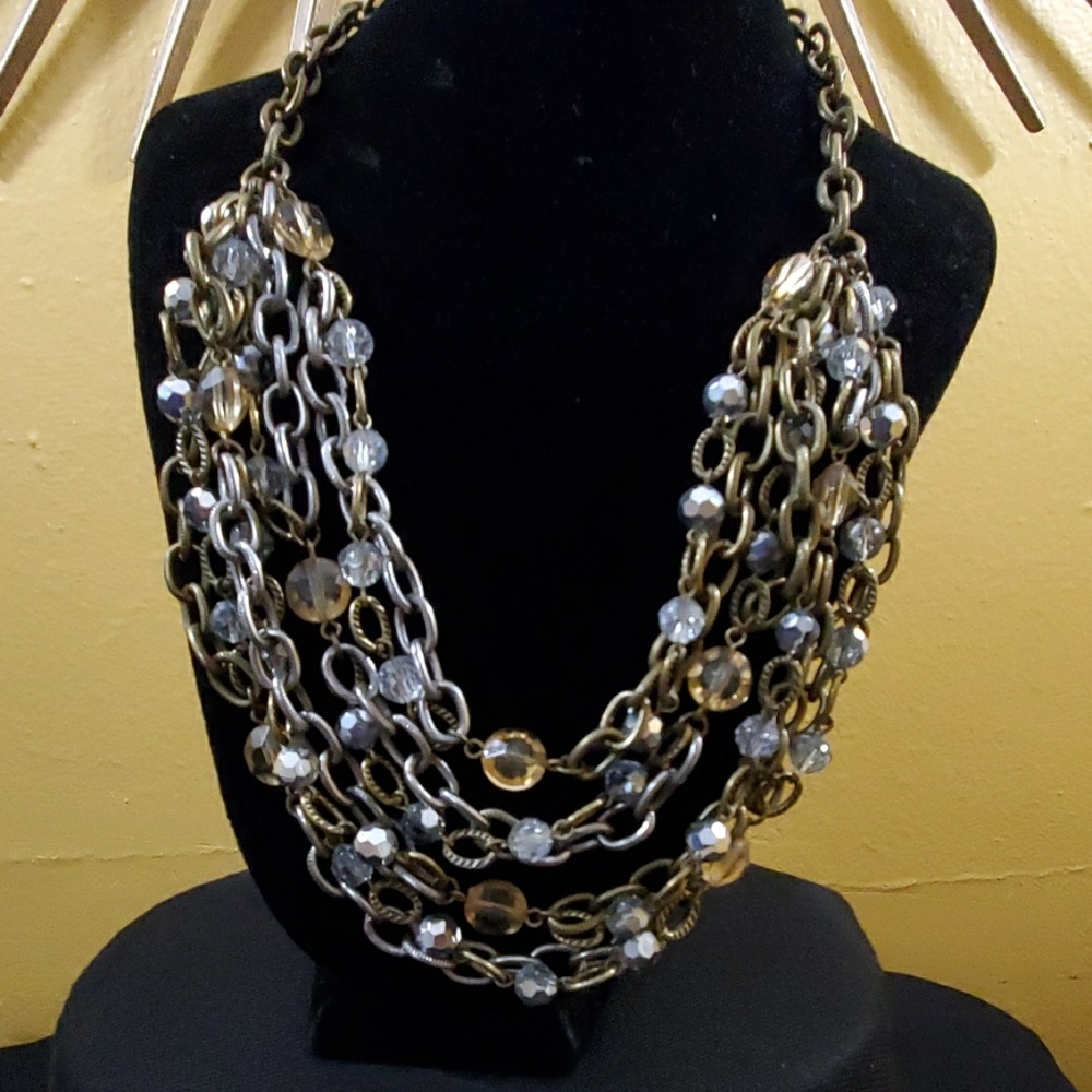 NWOT Multistrand Beaded Statement Necklace #140
